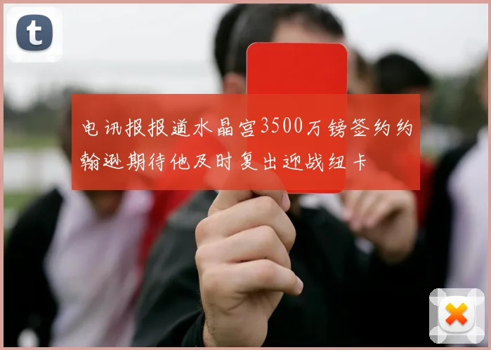 电讯报报道水晶宫3500万镑签约约翰逊期待他及时复出迎战纽卡